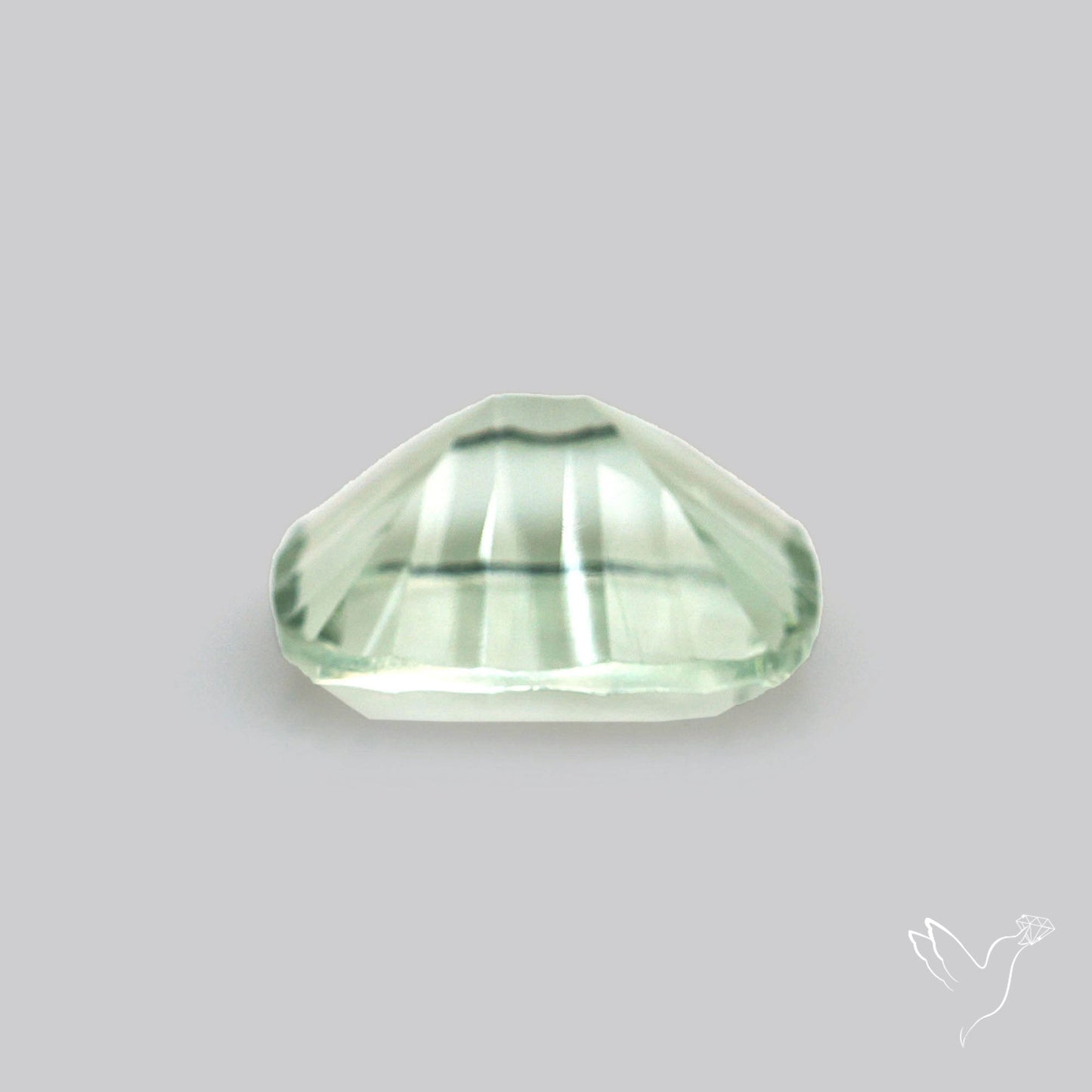 Green Prasiolite Concave Cut High Grade Fine Gemstone