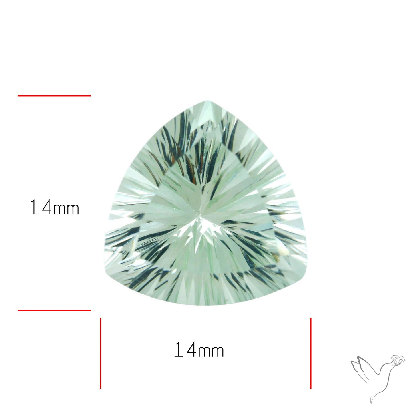 Green Prasiolite Concave Cut High Grade Fine Gemstone
