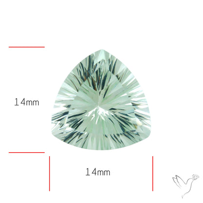 Green Prasiolite Concave Cut High Grade Fine Gemstone
