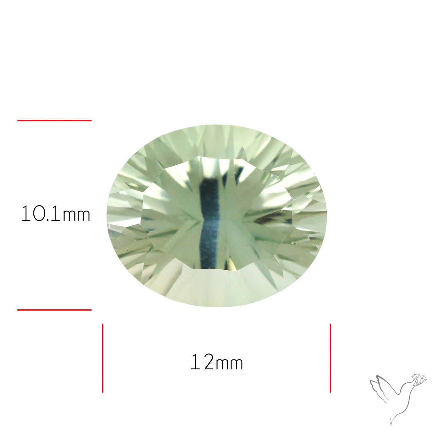 Green Prasiolite Concave Cut High Grade Fine Gemstone