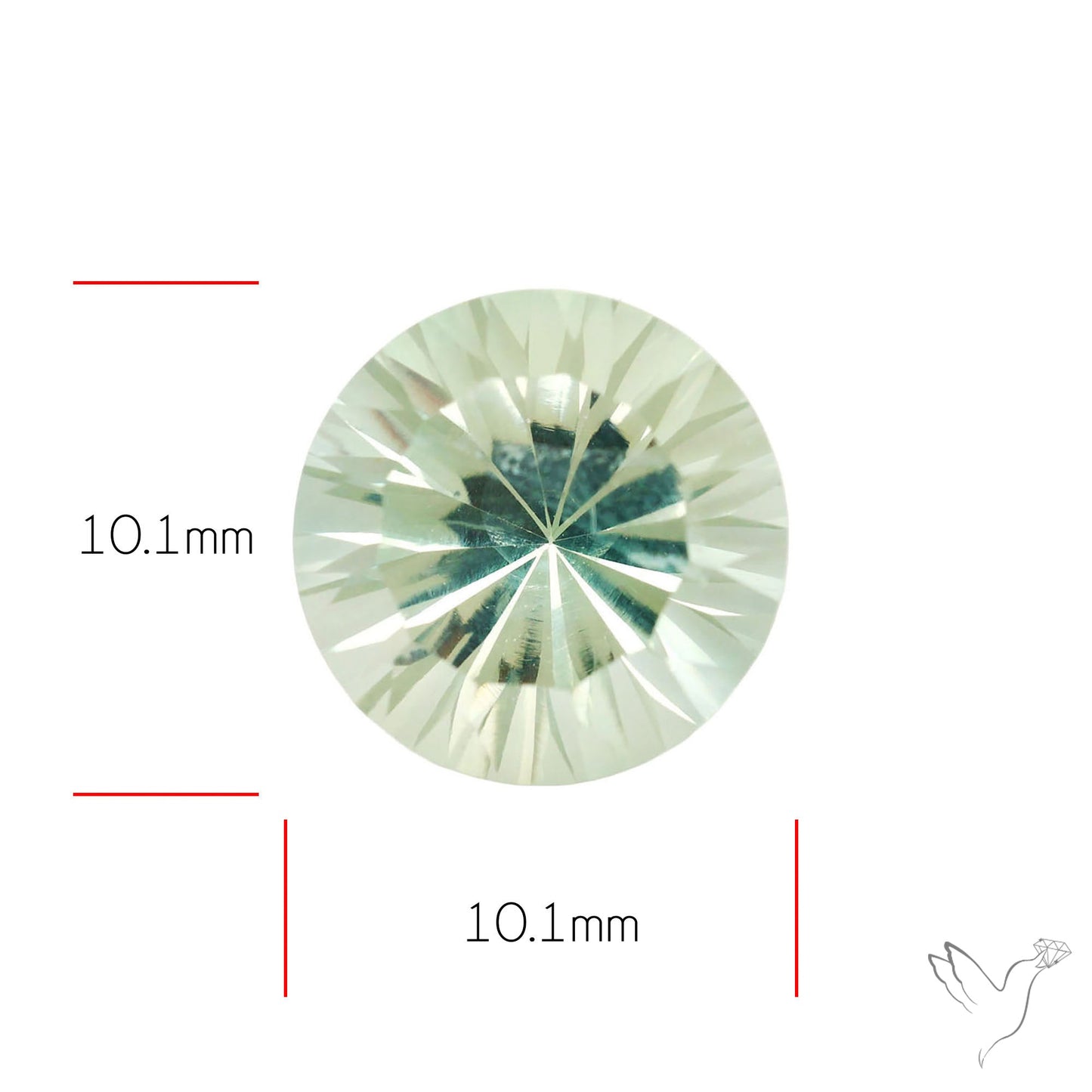 Green Prasiolite Concave Cut High Grade Fine Gemstone