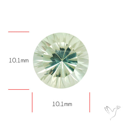 Green Prasiolite Concave Cut High Grade Fine Gemstone