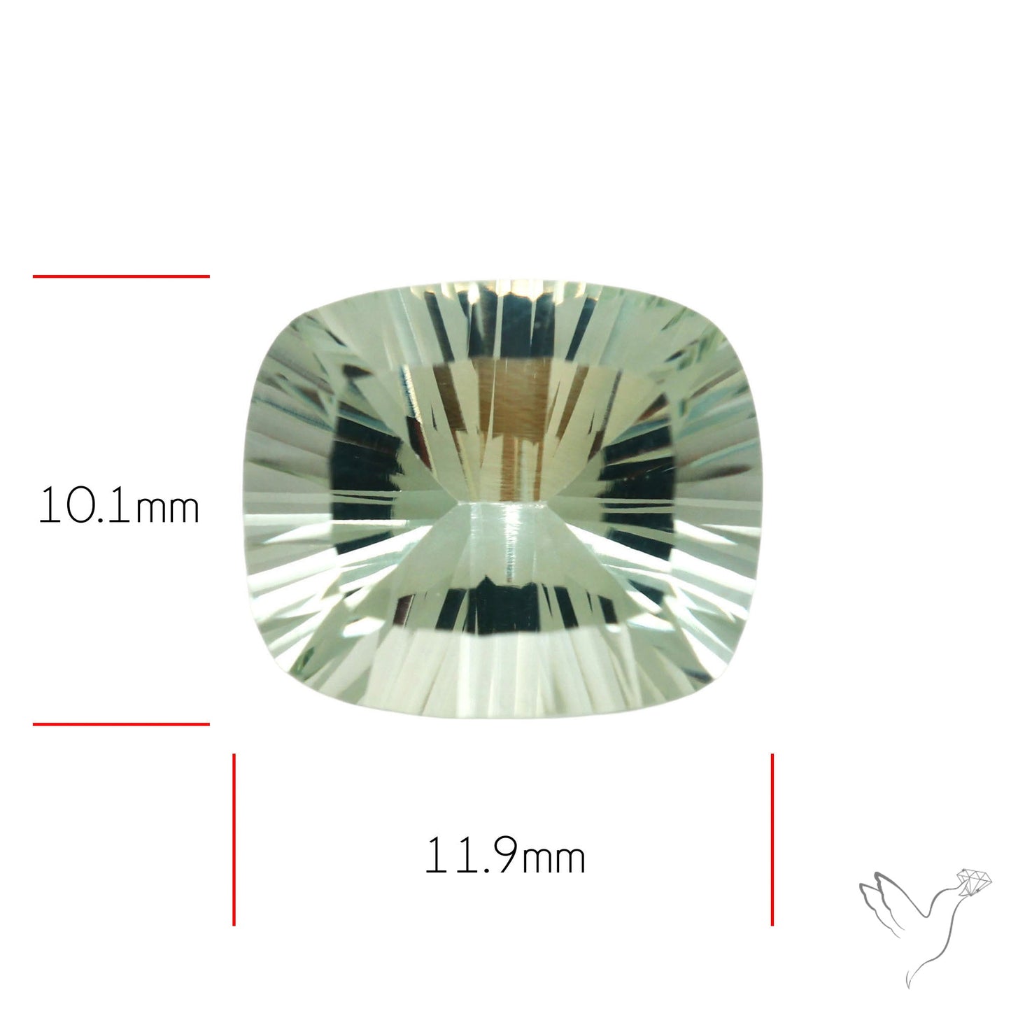 Green Prasiolite Concave Cut High Grade Fine Gemstone