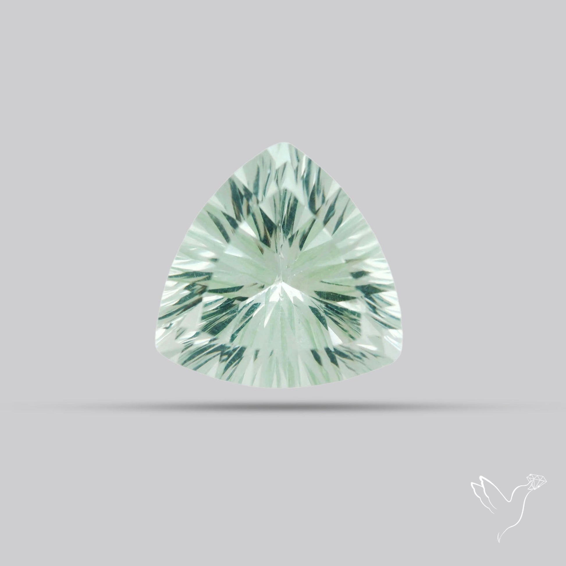 Green Prasiolite Concave Cut High Grade Fine Gemstone