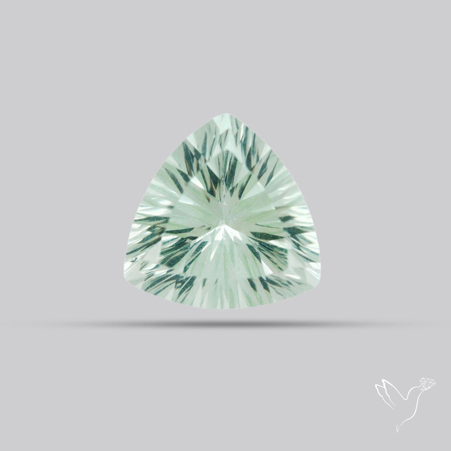 Green Prasiolite Concave Cut High Grade Fine Gemstone