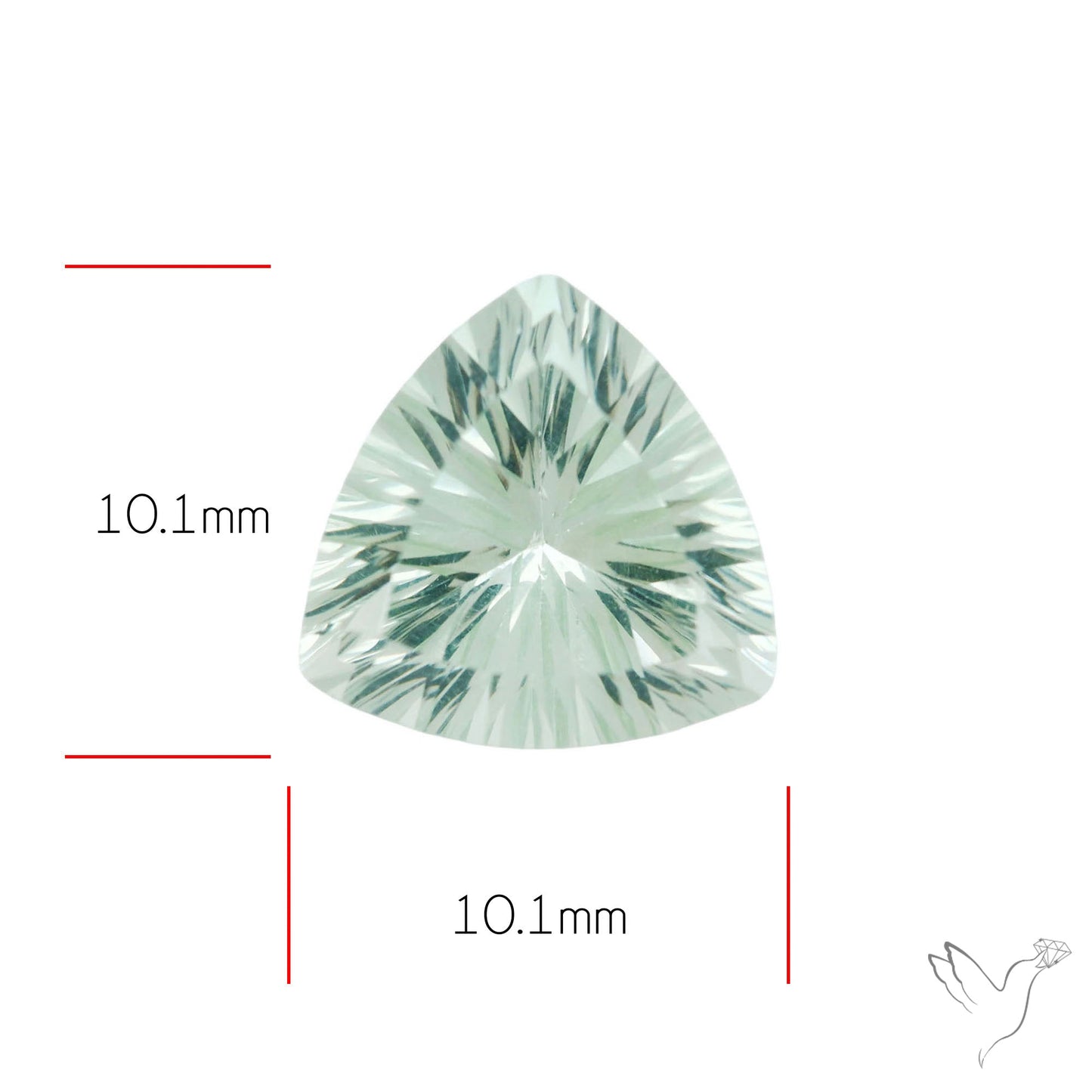 Green Prasiolite Concave Cut High Grade Fine Gemstone