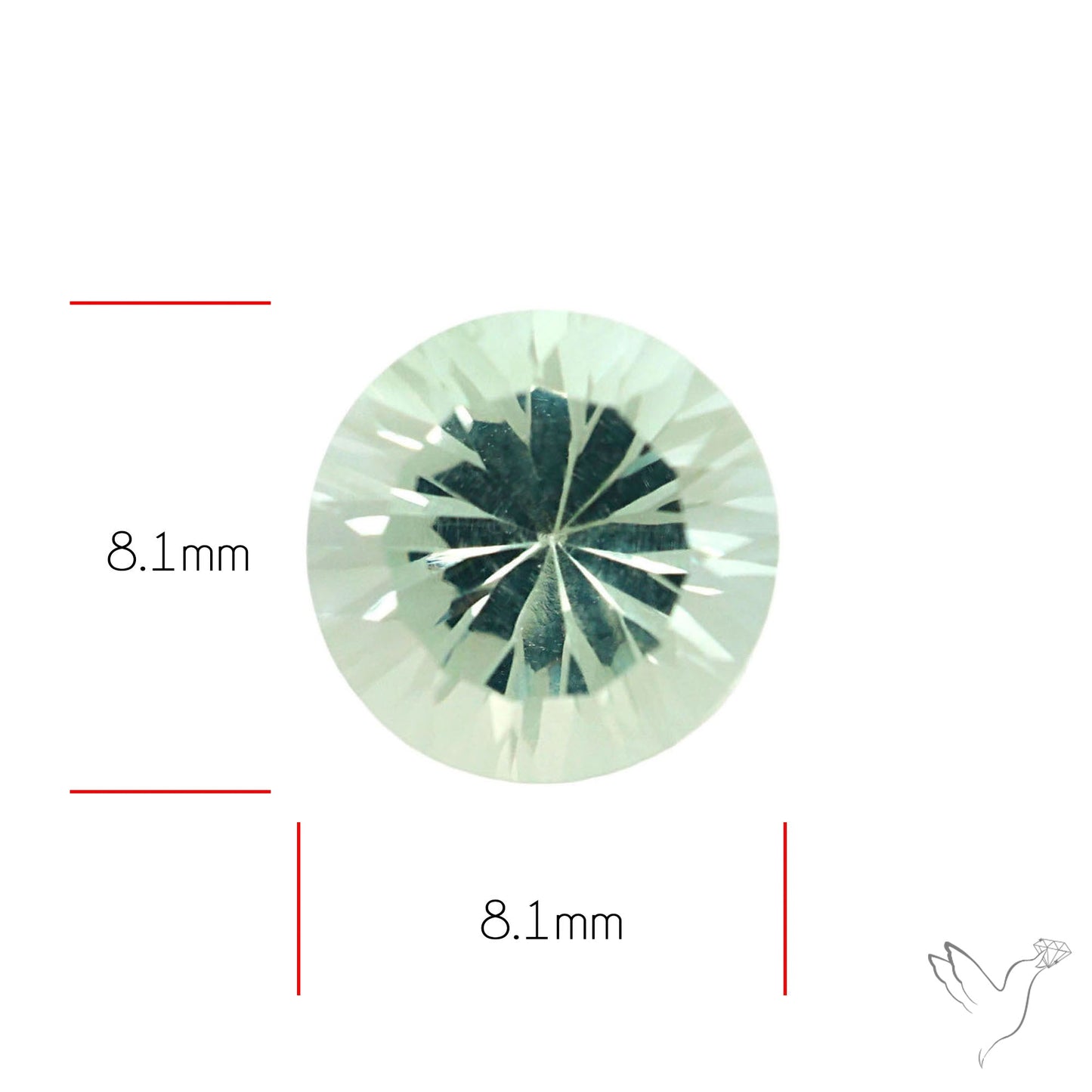 Green Prasiolite Concave Cut High Grade Fine Gemstone