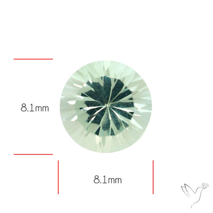 Green Prasiolite Concave Cut High Grade Fine Gemstone