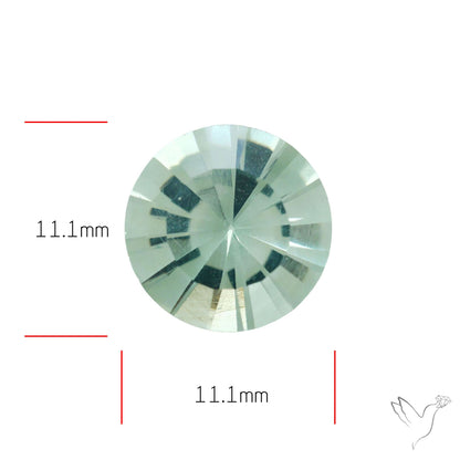 Green Prasiolite Concave Cut High Grade Fine Gemstone