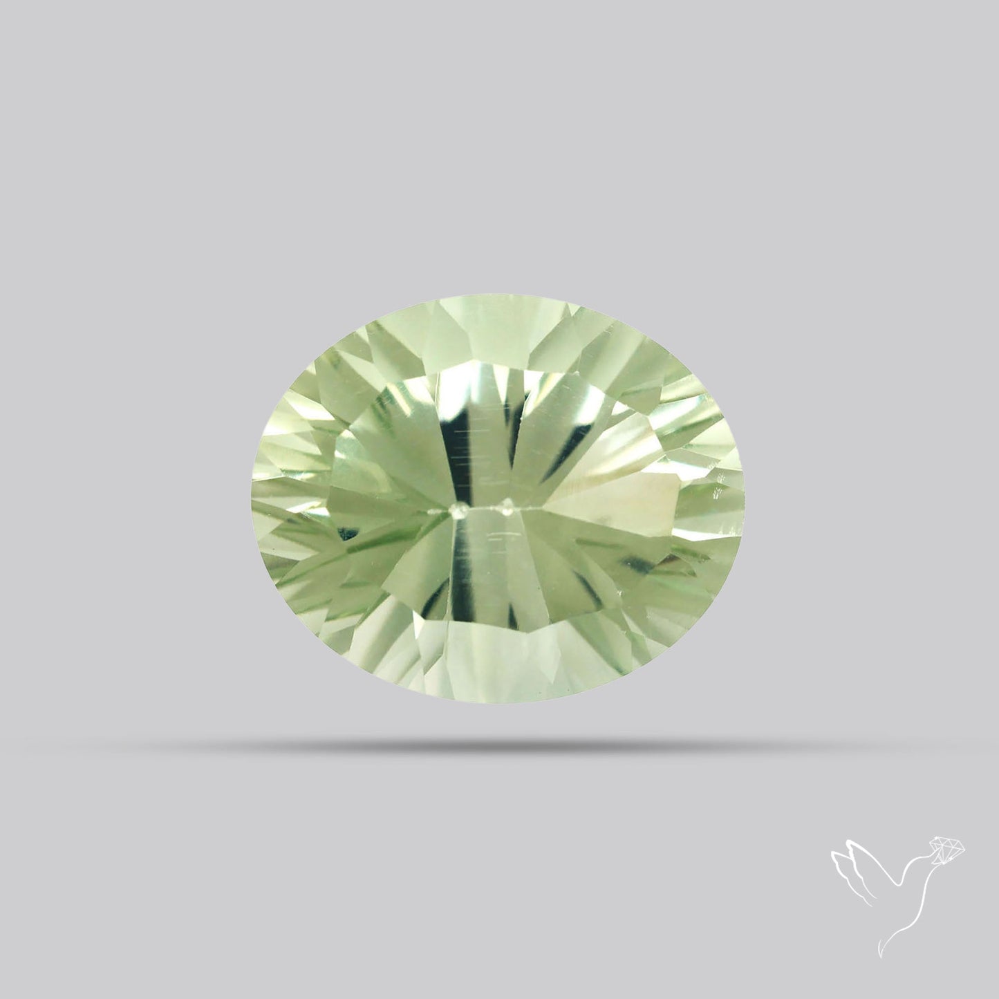 Green Prasiolite Concave Cut High Grade Fine Gemstone