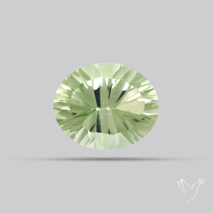 Green Prasiolite Concave Cut High Grade Fine Gemstone
