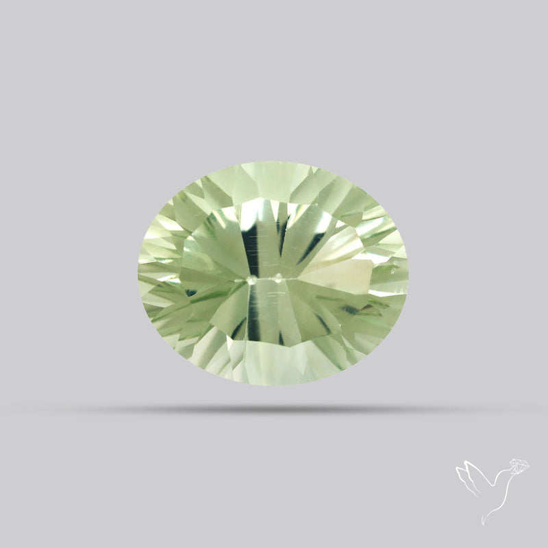 Green Prasiolite Concave Cut High Grade Fine Gemstone