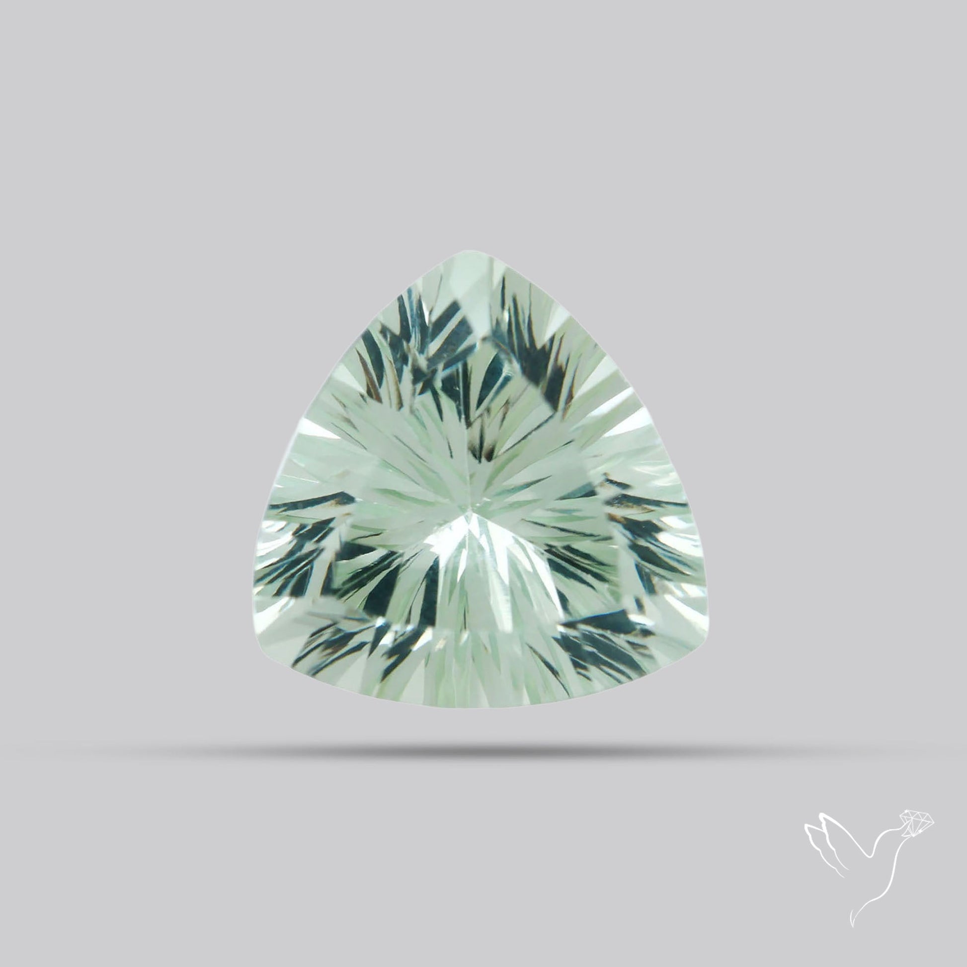 Green Prasiolite Concave Cut High Grade Fine Gemstone