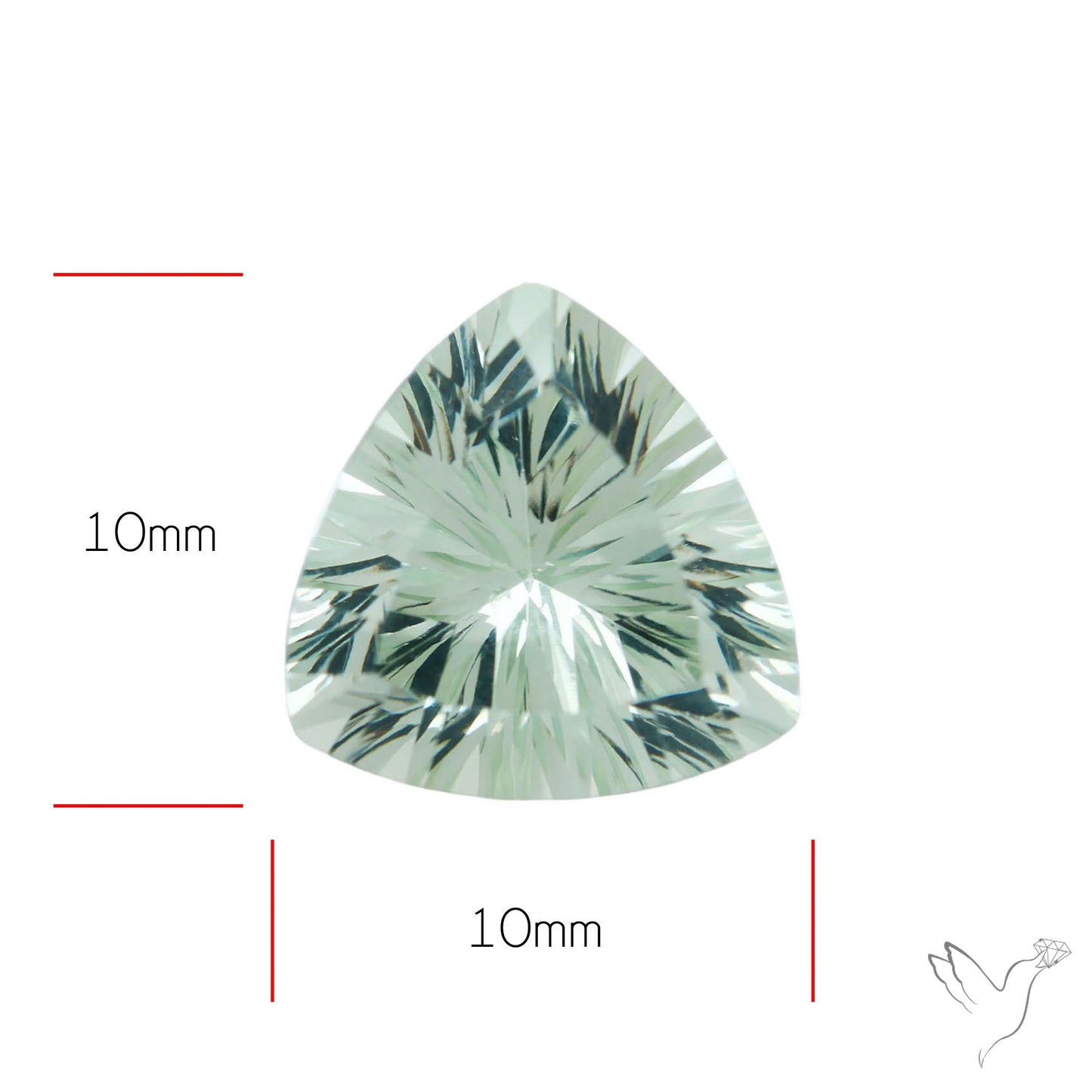 Green Prasiolite Concave Cut High Grade Fine Gemstone