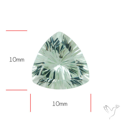 Green Prasiolite Concave Cut High Grade Fine Gemstone