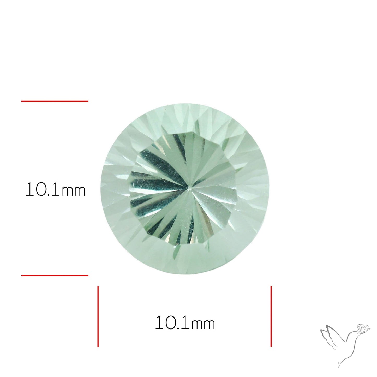 Green Prasiolite Concave Cut High Grade Fine Gemstone