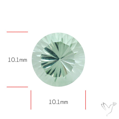 Green Prasiolite Concave Cut High Grade Fine Gemstone