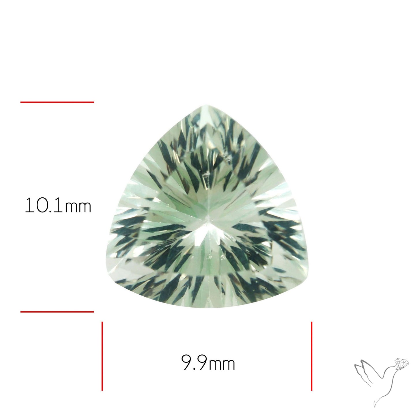 Green Prasiolite Concave Cut High Grade Fine Gemstone