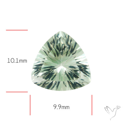 Green Prasiolite Concave Cut High Grade Fine Gemstone