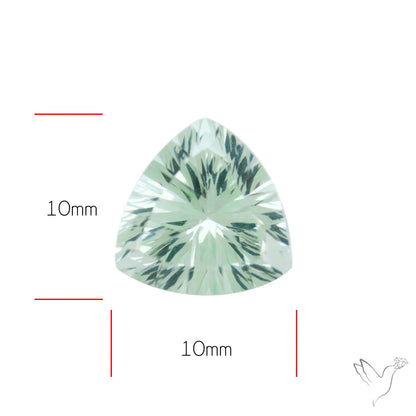 Green Prasiolite Concave Cut High Grade Fine Gemstone
