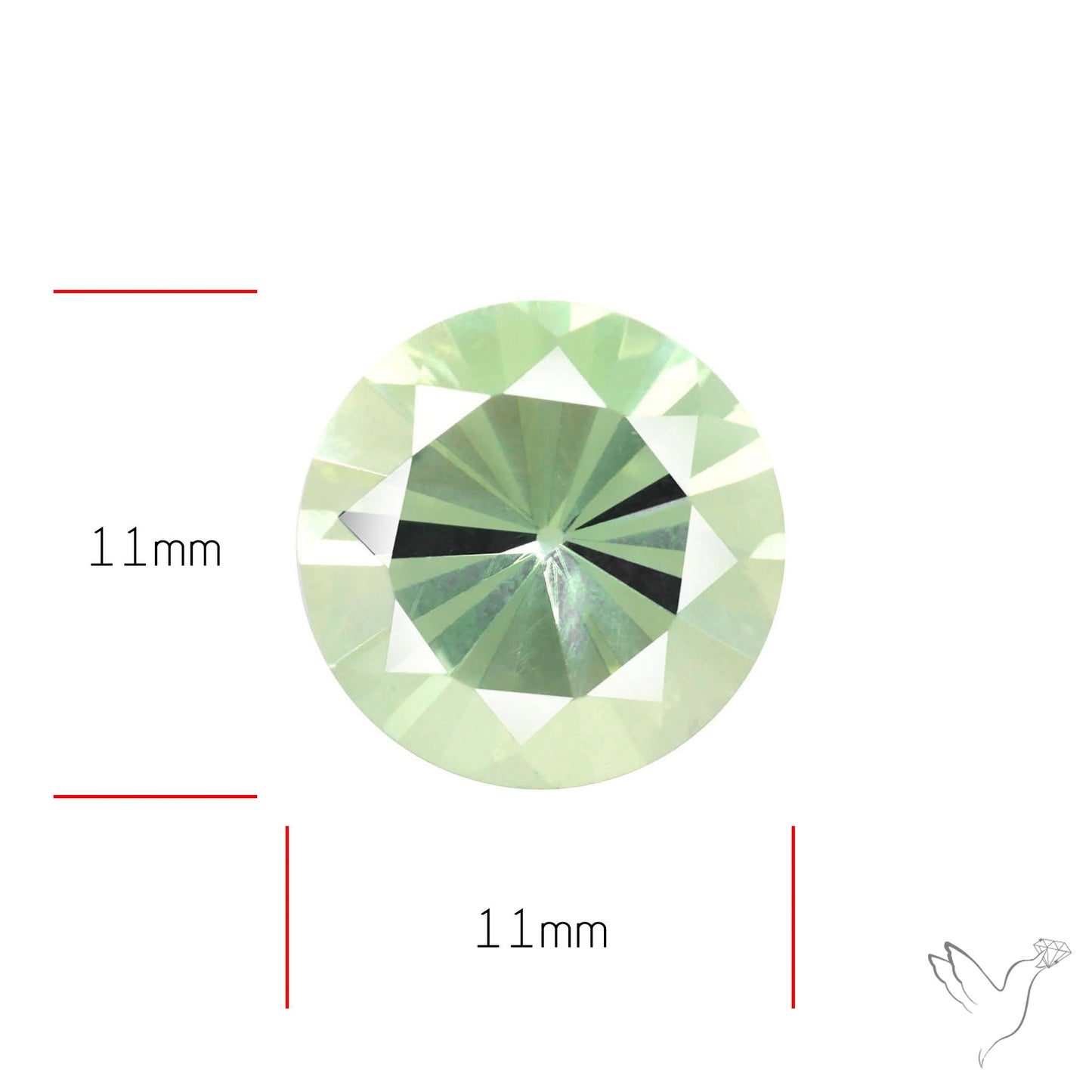 Green Prasiolite Concave Cut High Grade Fine Gemstone