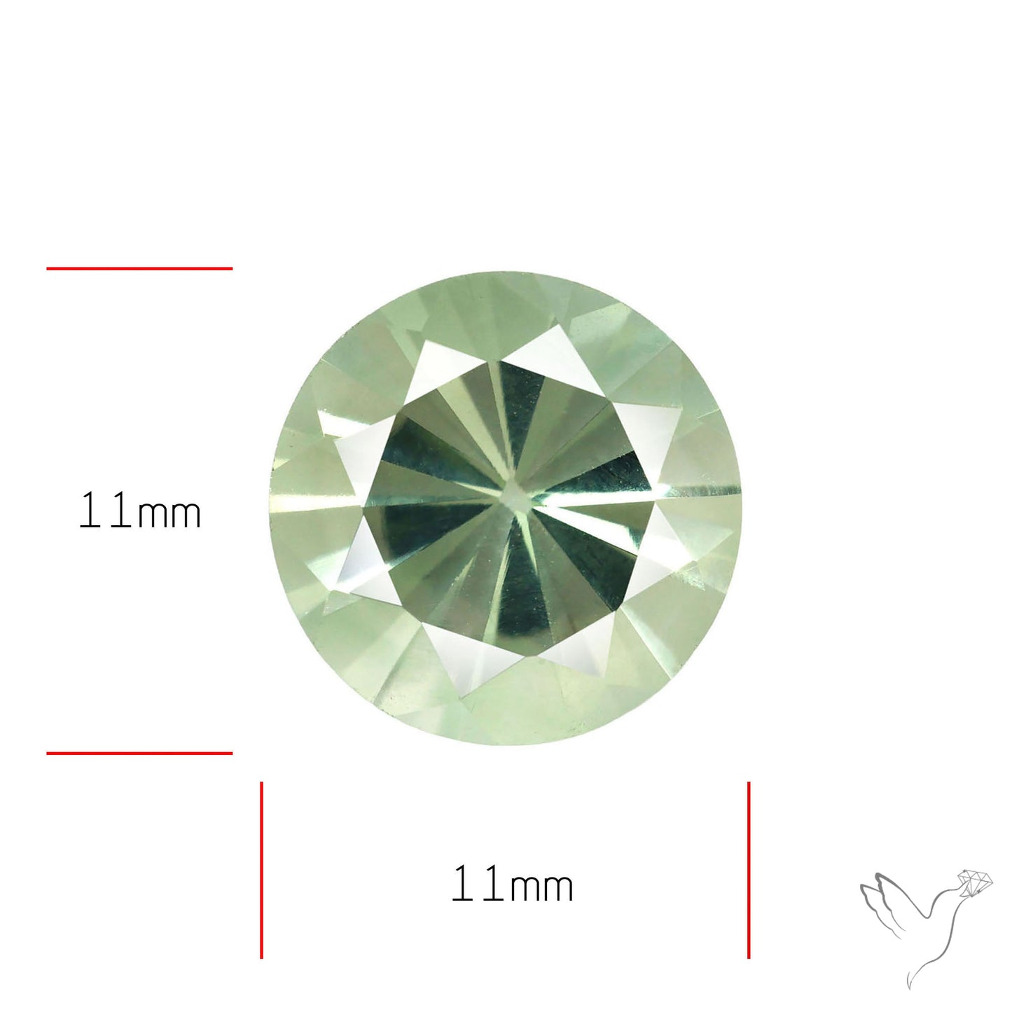Green Prasiolite Concave Cut High Grade Fine Gemstone