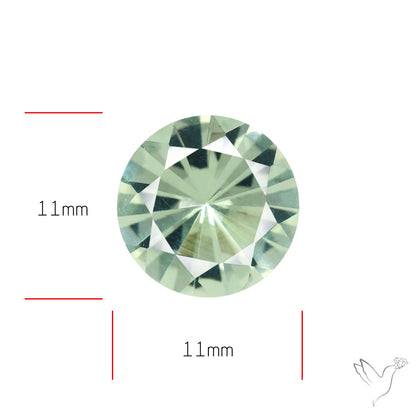 Green Prasiolite Concave Cut High Grade Fine Gemstone