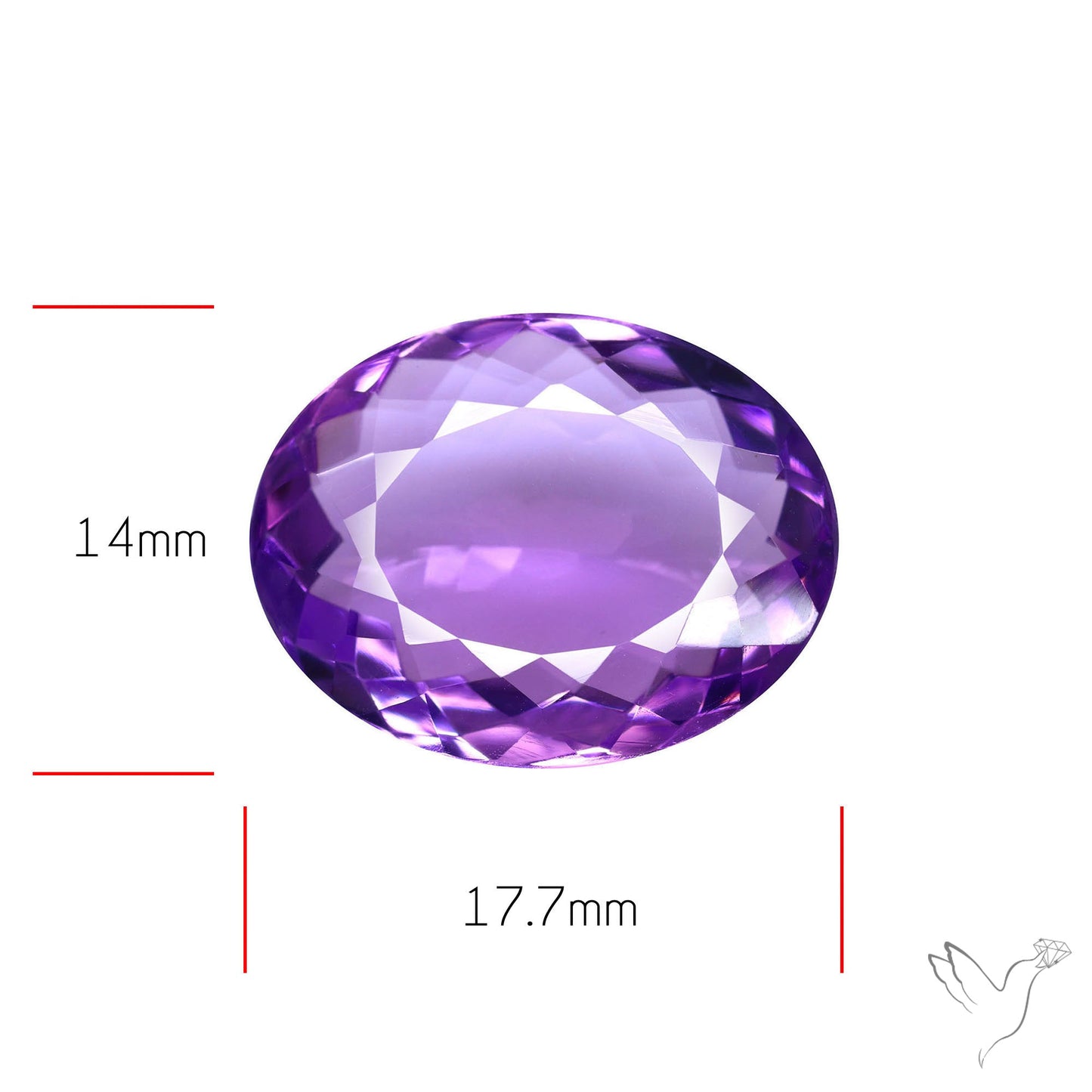 Amethyst AAA Faceted Fine Gemstone
