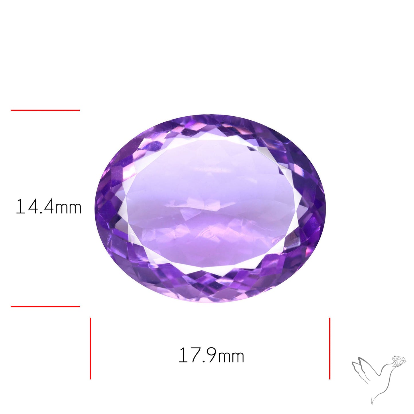Amethyst AAA Faceted Fine Gemstone