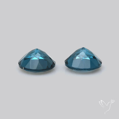 Faceted London Blue Topaz Pair