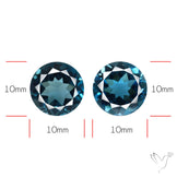 Faceted London Blue Topaz Pair