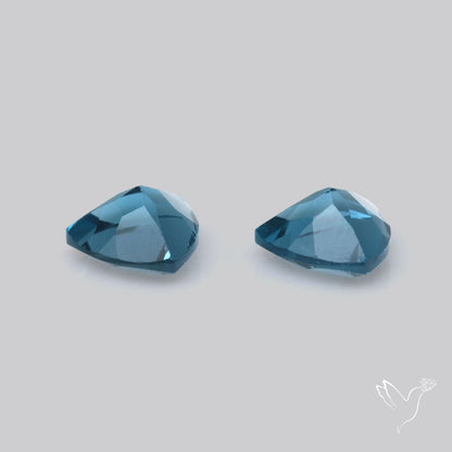 Faceted London Blue Topaz Pair