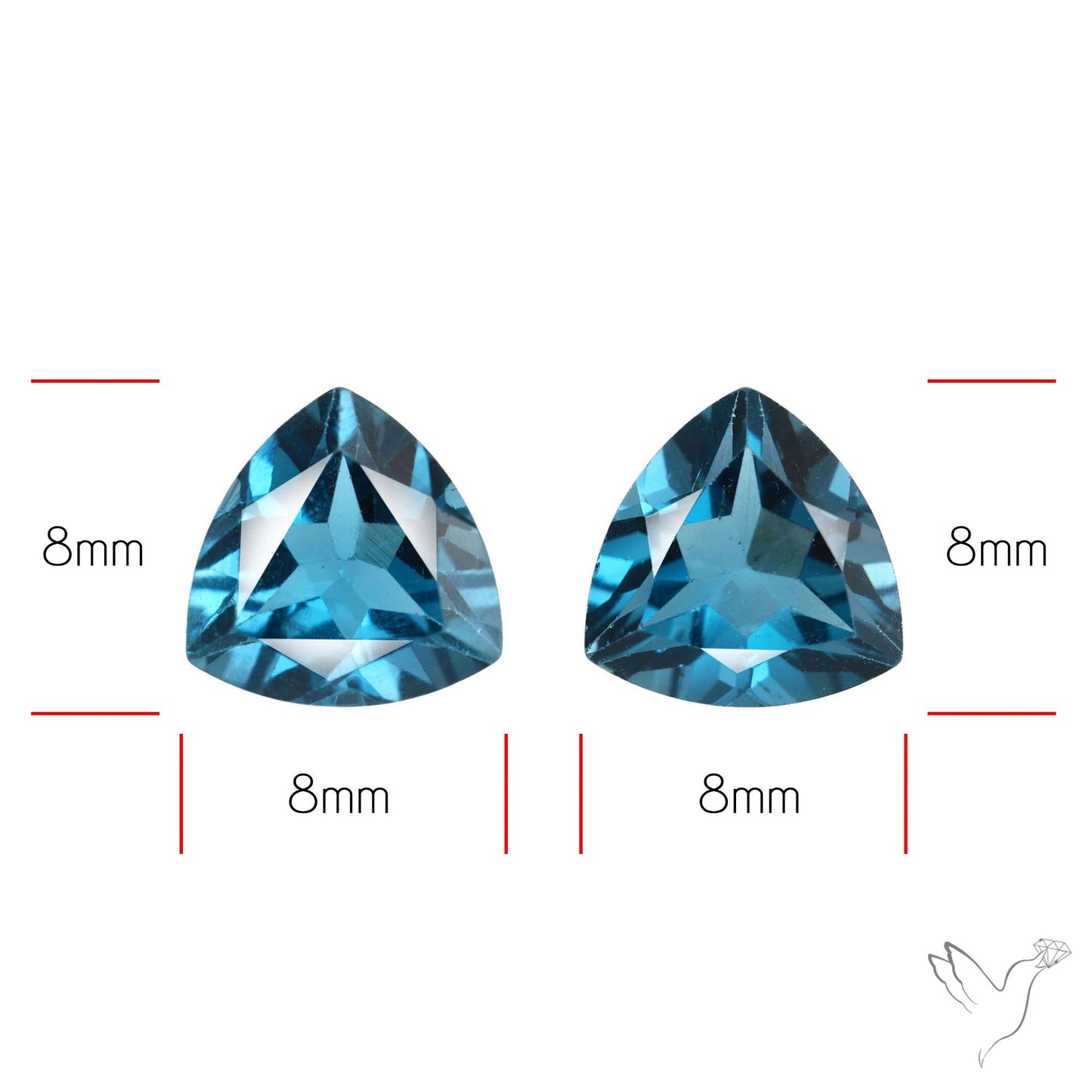 Faceted London Blue Topaz Pair
