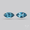 Faceted London Blue Topaz Pair