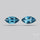 Faceted London Blue Topaz Pair