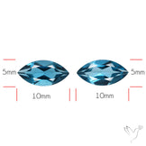 Faceted London Blue Topaz Pair
