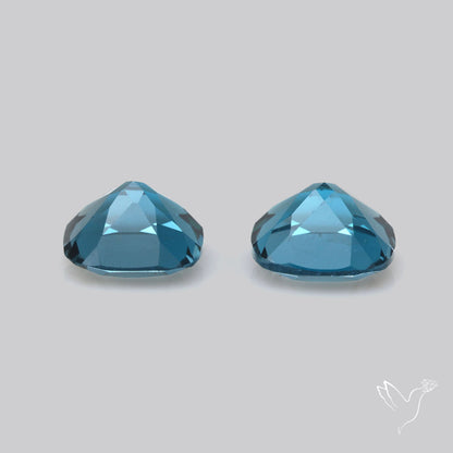 Faceted London Blue Topaz Pair