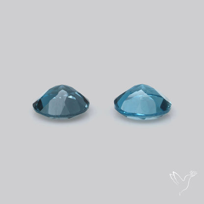 Faceted London Blue Topaz Pair