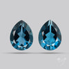 Faceted London Blue Topaz Pair
