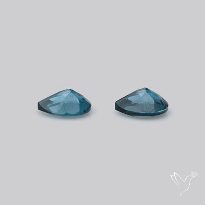 Faceted London Blue Topaz Pair