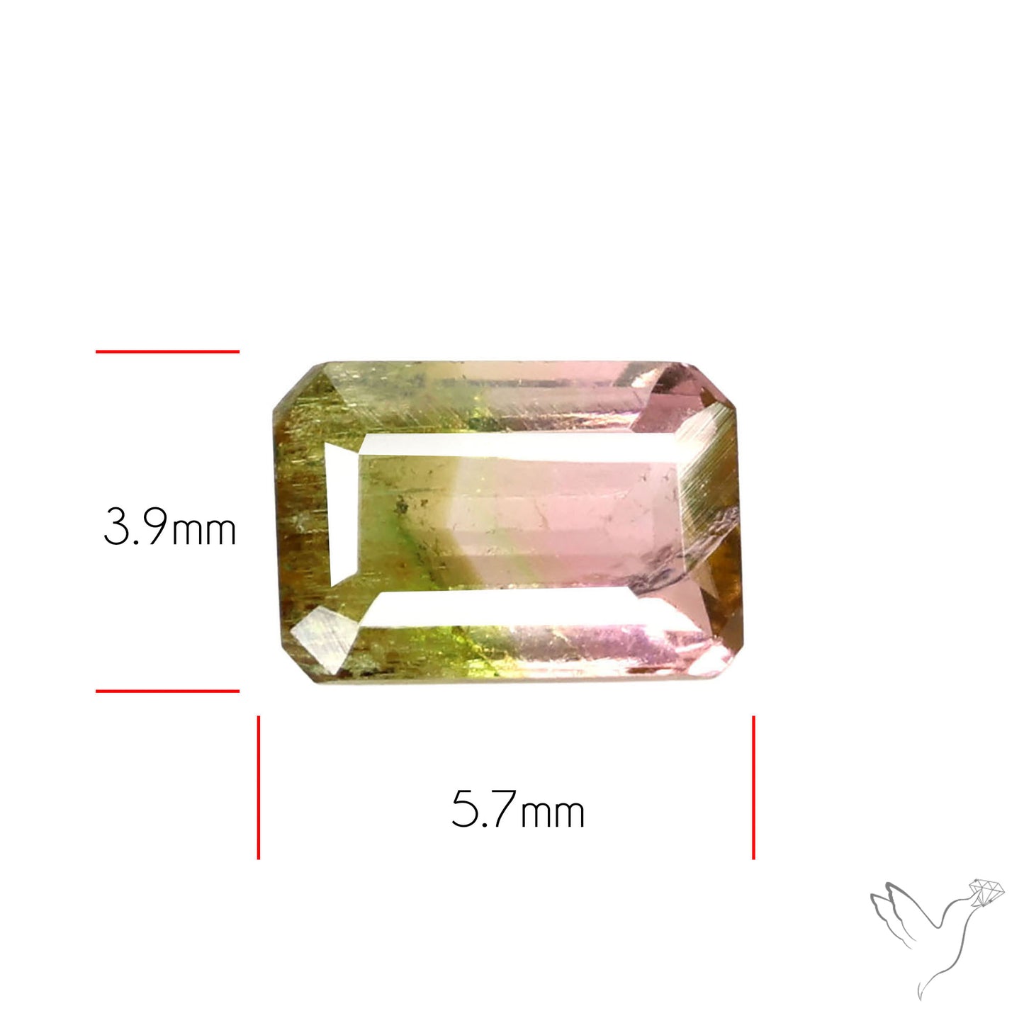 Faceted Bi-Colour Tourmaline
