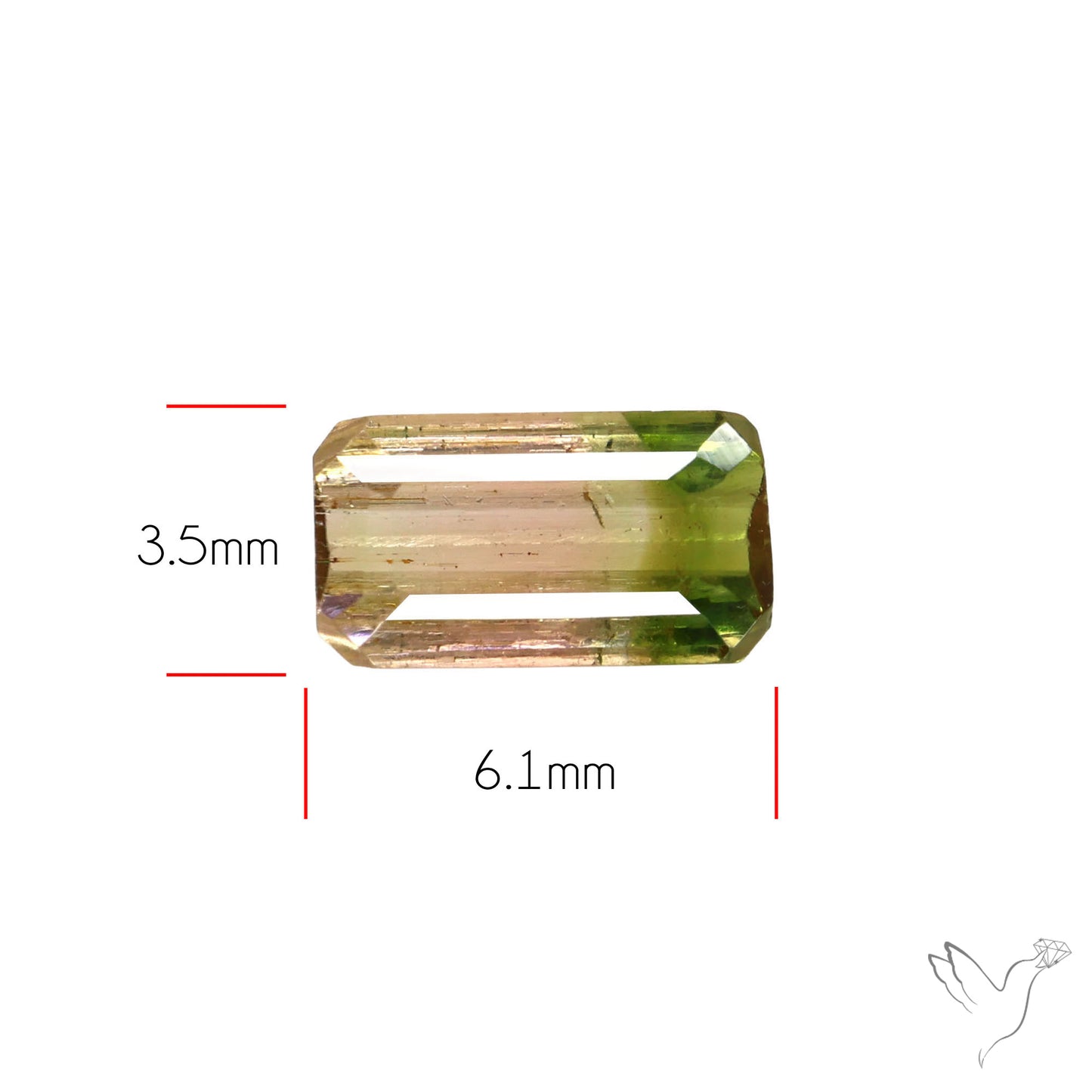 Faceted Bi-Colour Tourmaline