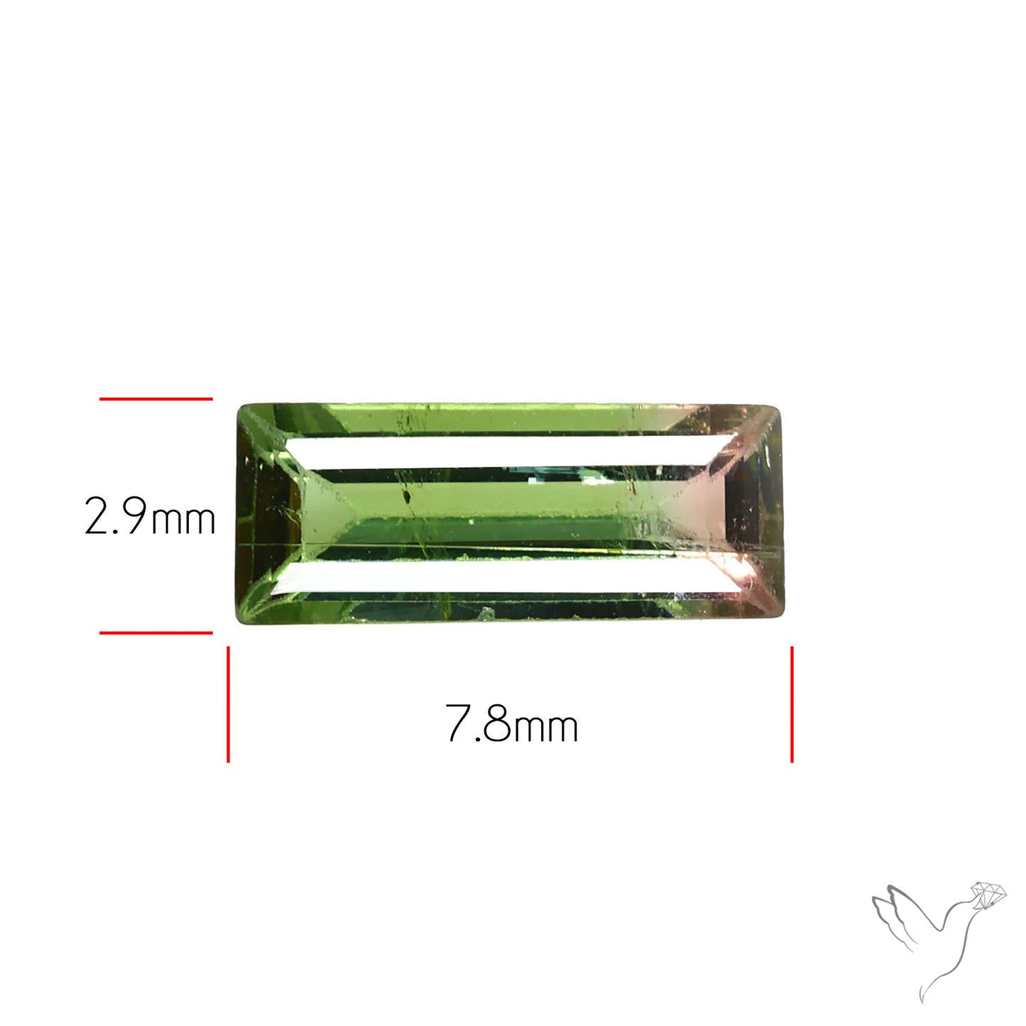 Faceted Bi-Colour Tourmaline