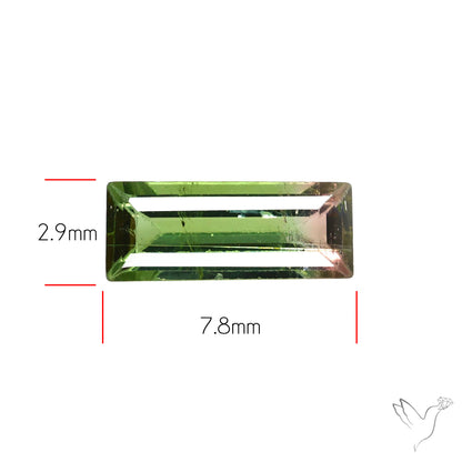 Faceted Bi-Colour Tourmaline