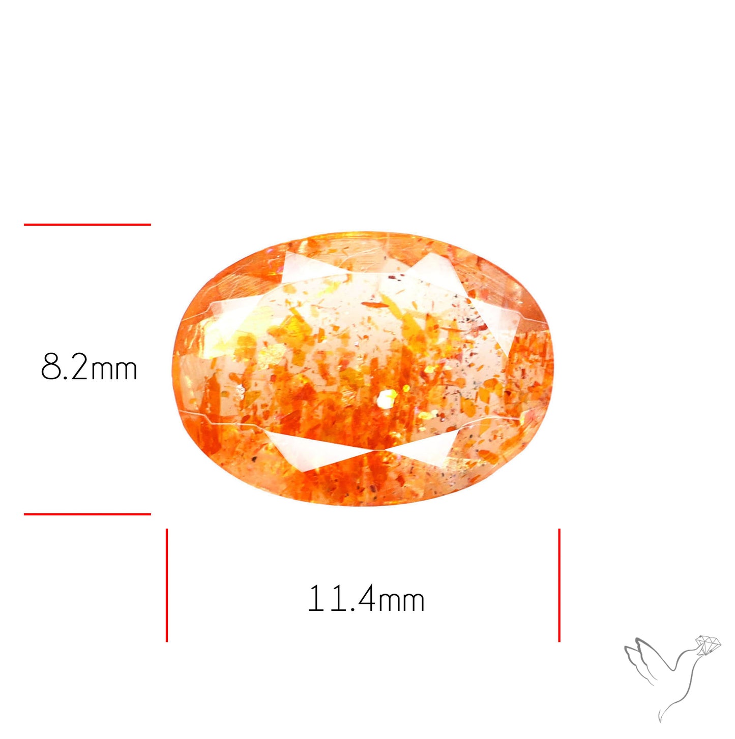 Tanzanian Sunstone Faceted High Grade Confetti Sunstone
