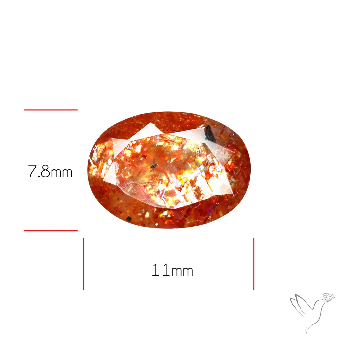 Tanzanian Sunstone Faceted High Grade Confetti Sunstone