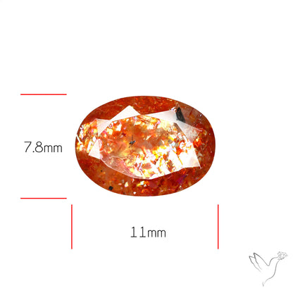 Tanzanian Sunstone Faceted High Grade Confetti Sunstone