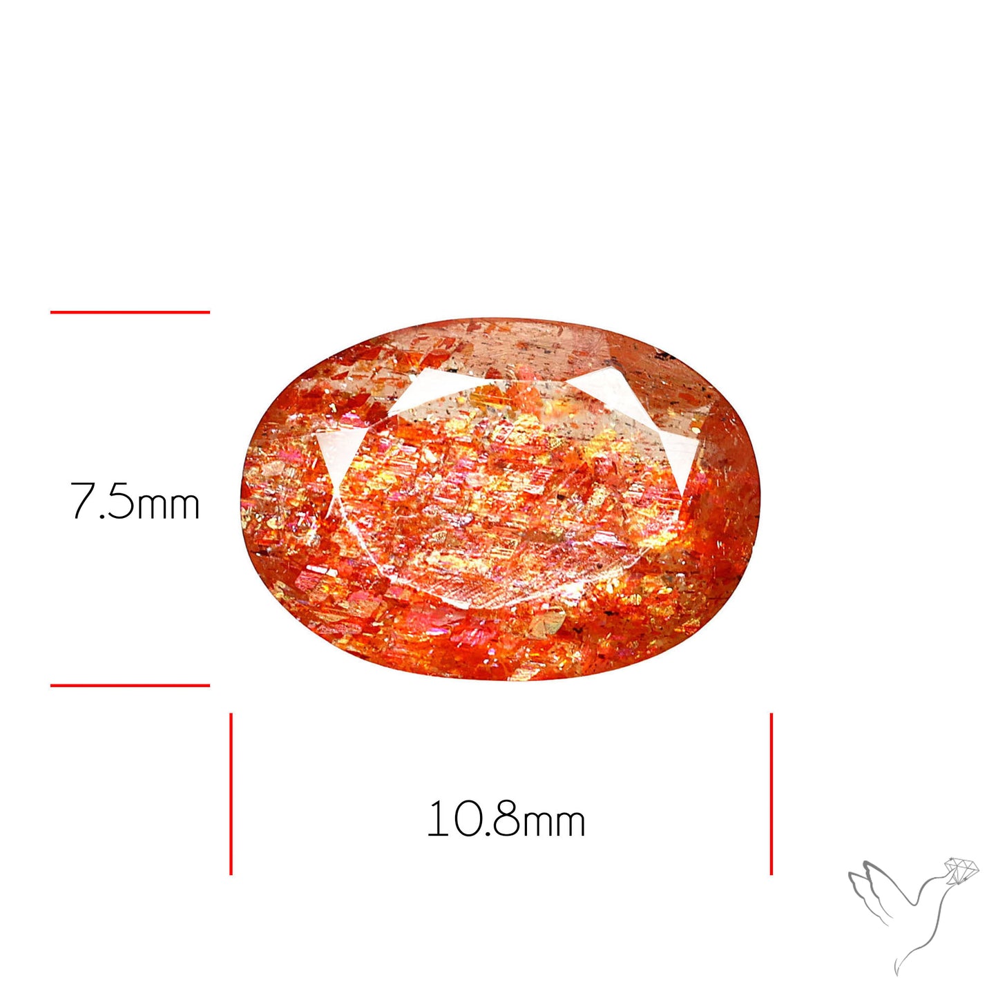 Tanzanian Sunstone Faceted High Grade Confetti Sunstone