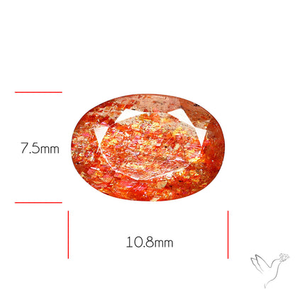 Tanzanian Sunstone Faceted High Grade Confetti Sunstone