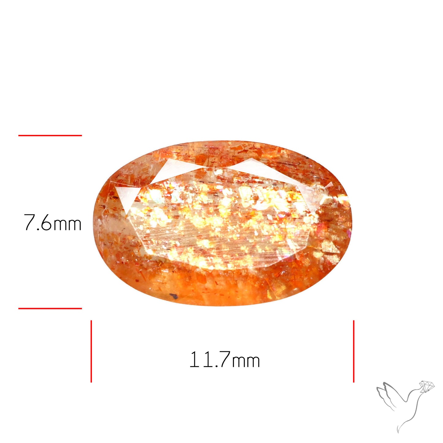 Tanzanian Sunstone Faceted High Grade Confetti Sunstone